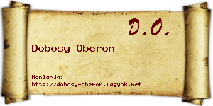 Dobosy Oberon névjegykártya